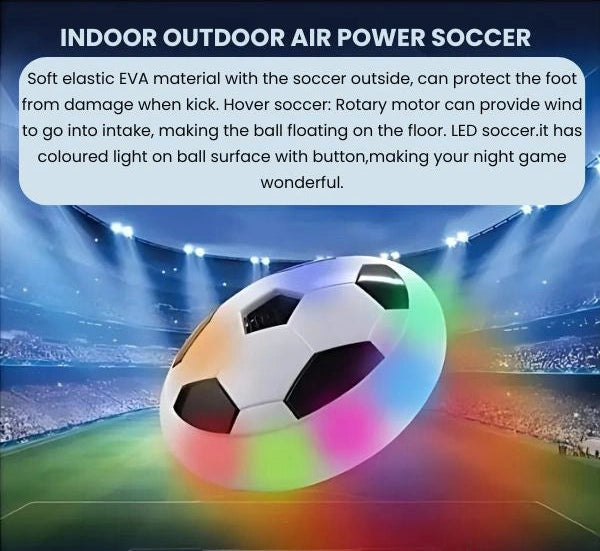 HoverKick Ball™ – Floating Soccer Fun | Safe Indoors | Lights & Glide